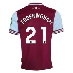 West Ham United Foderingham #21 Fotballdrakter 2024-25 Hjemmedrakt Mann