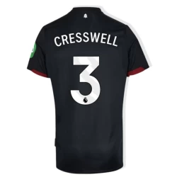 West Ham United Fotballdrakter 2024-25 Cresswell #3 Bortedrakt Mann