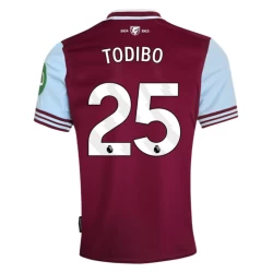 West Ham United Todibo #25 Fotballdrakter 2024-25 Hjemmedrakt Mann