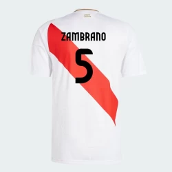 Zambrano #5 Peru Fotballdrakter Copa America 2024 Hjemmedrakt Mann