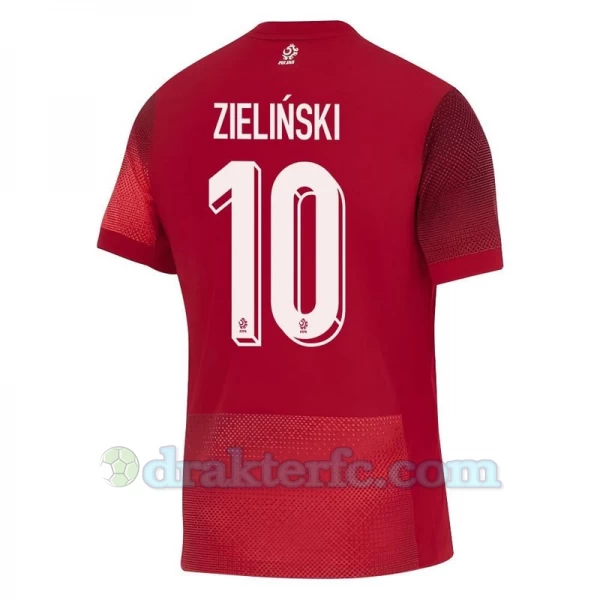 Zielinski #10 Polen Fotballdrakter EM 2024 Bortedrakt Mann