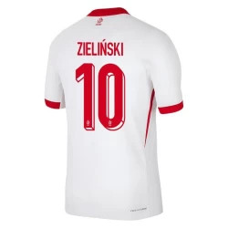 Zielinski #10 Polen Fotballdrakter EM 2024 Hjemmedrakt Mann